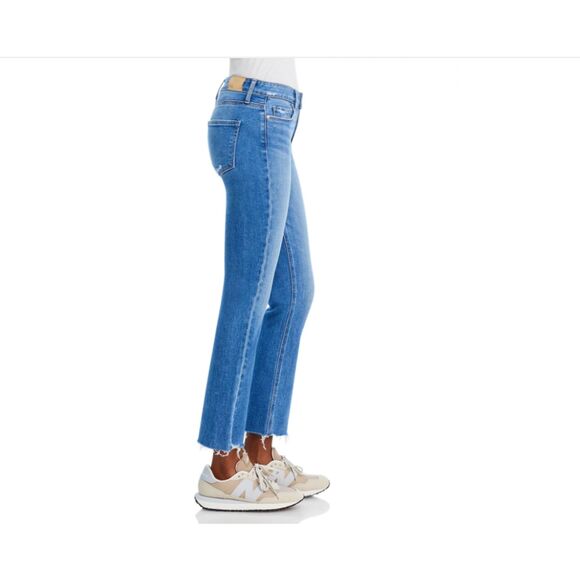 $229 PAIGE Colette High Rise Cropped Flare Jeans Bellflower - Picture 5 of 5
